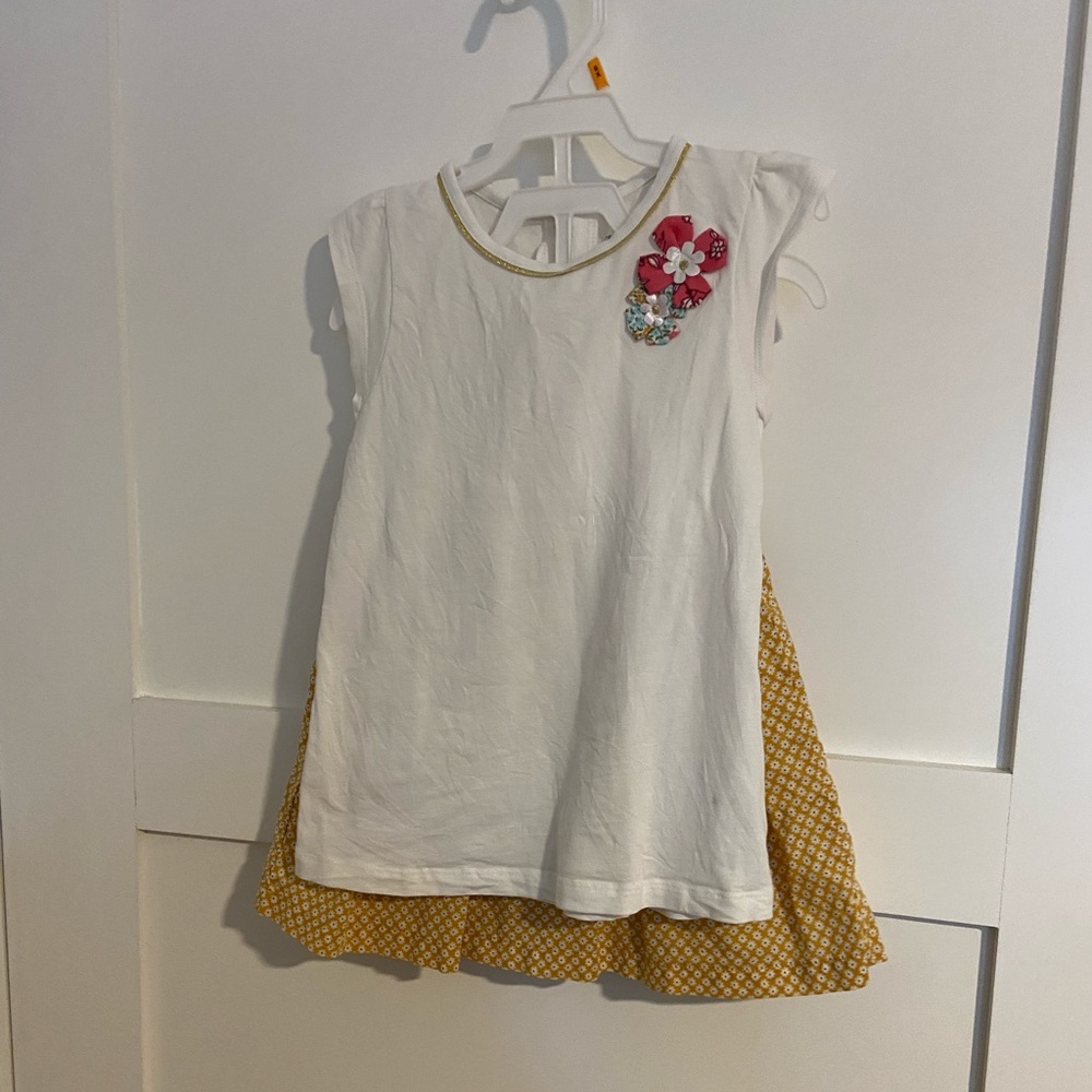 Girls fall shirt and skirt set